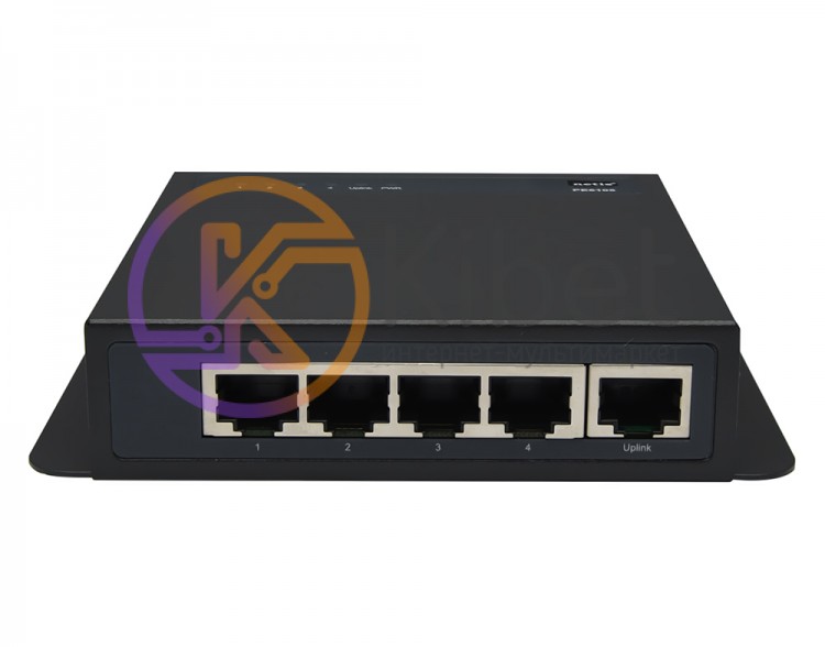 Коммутатор Netis PE6105 4 LAN 10 100 Mb s, uplink, неуправляемый