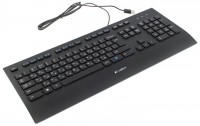 Клавиатура Logitech K280e, Black, USB, влагозащищенный корпус, встроенная подста