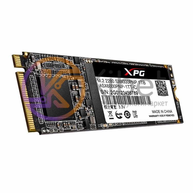 Твердотельный накопитель M.2 1Tb, ADATA XPG SX6000 Pro, PCI-E 4x, 3D TLC, 2100 1