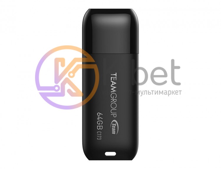 USB Флеш накопитель 64Gb Team C173 Pearl Black TC17364GB01