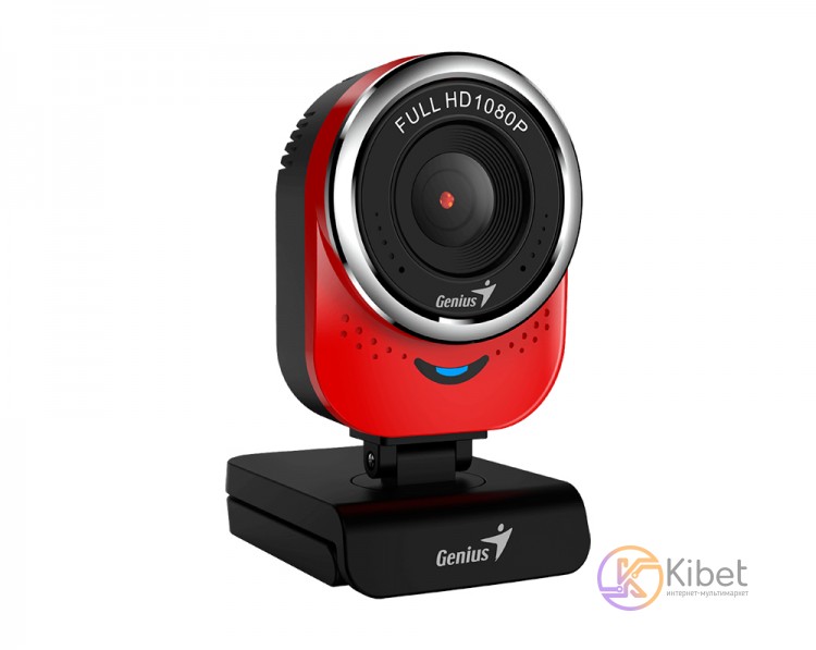Web камера Genius QCam 6000 Full HD Red, 2.0 Mpx, 1920x1080, USB 2.0, встроенный