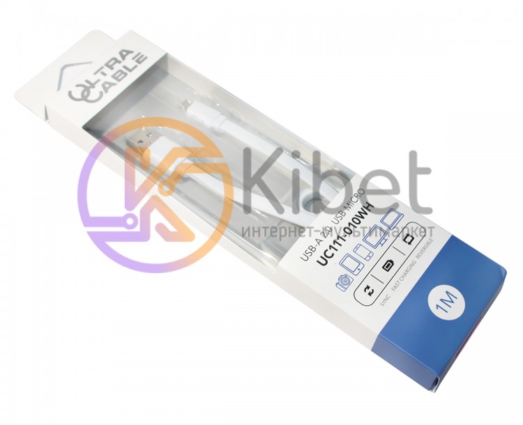 Кабель USB 2.0 - 1.0м AM Micro Ultra UC111-010WH белый