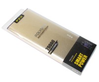 Универсальная мобильная батарея 20000 mAh, PZX, Gold, 1xUSB, 5V 1A, кабель USB