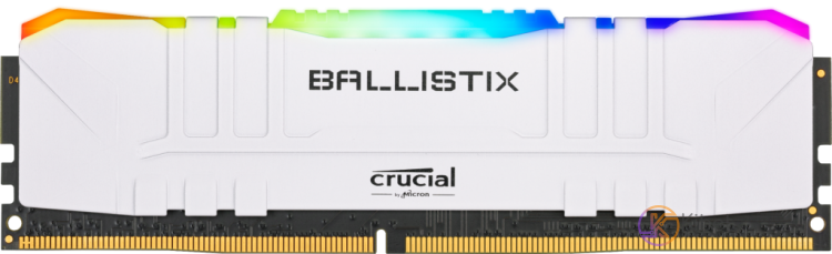 Модуль памяти 8Gb DDR4, 3200 MHz, Crucial Ballistix RGB, White, 16-18-18-36, 1.3