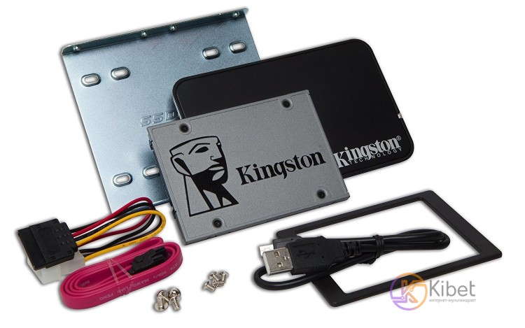 Твердотельный накопитель 120Gb, Kingston UV500, SATA3, 2.5', 3D TLC, 520 320 MB