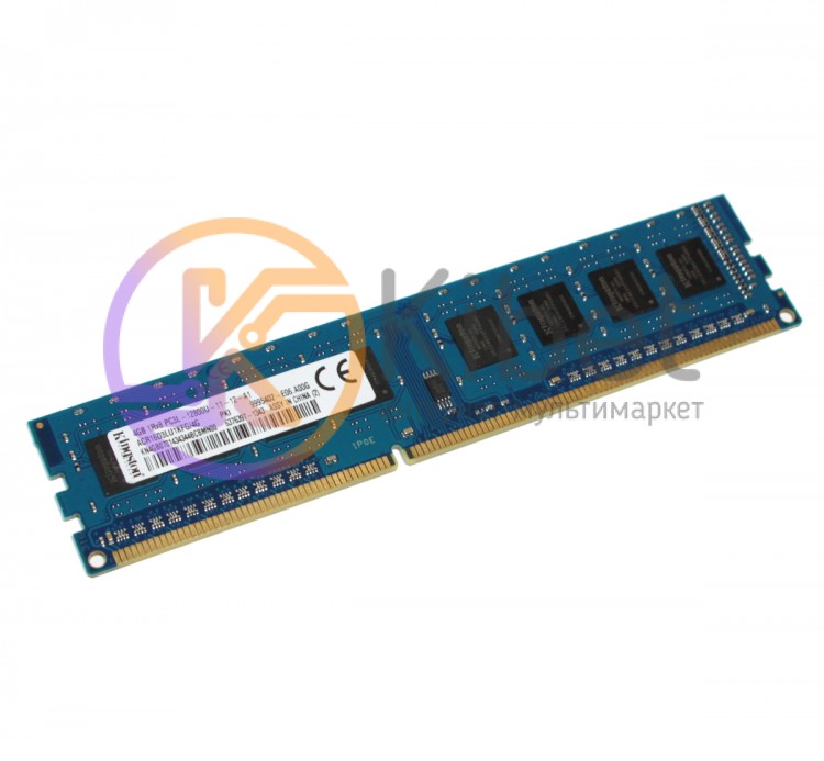 Модуль памяти 4Gb DDR3, 1600 MHz, Kingston, 11-11-11-28, 1.35V (ACR16D3LU1KFG 4G