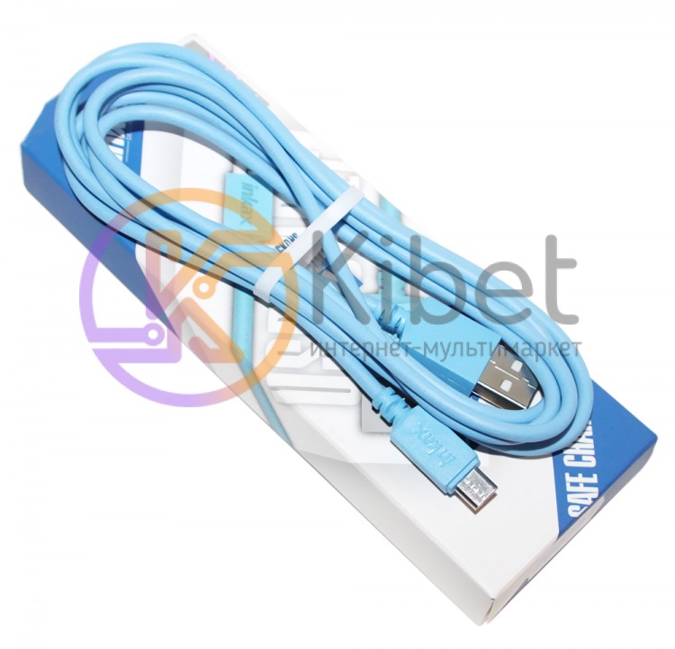 Кабель USB - microUSB, Inkax CK-08, Blue, 2 м