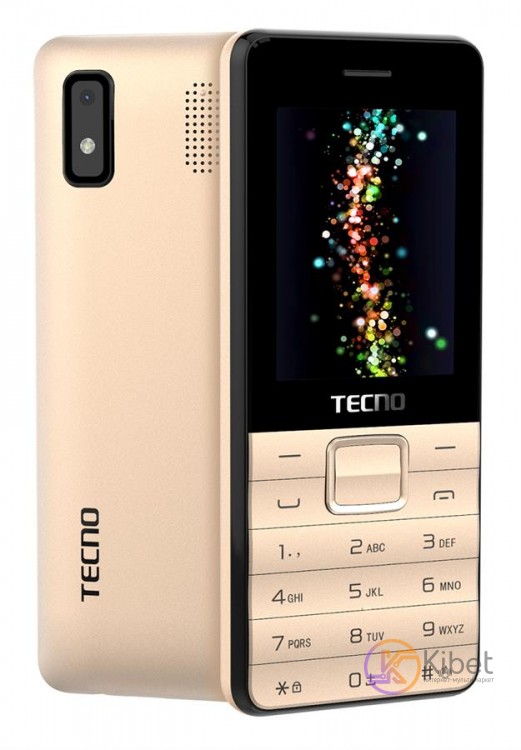 Мобильный телефон Tecno T372, Champagne Gold, Triple Sim (Mini-SIM), 2G, 2.4'' (