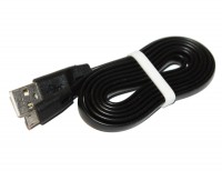 Кабель USB - microUSB, Black, 1 м, Voltex flat, алюминевые коннектора, плетенн