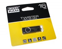 USB Флеш накопитель 16Gb Goodram Twister, Black Silver (UTS2-0160K0R11)