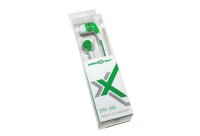 Наушники Maxxter EPM-104G Green, Mini jack (3.5 mm), вакуумные, кабель 1.2m