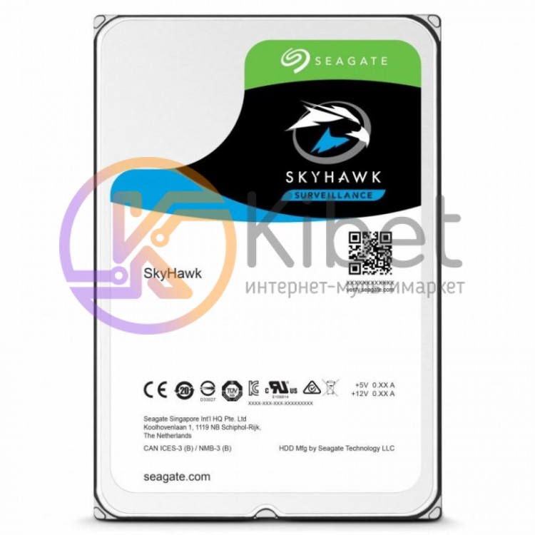 Жесткий диск 3.5' 3Tb Seagate SkyHawk Surveillance, SATA3, 64Mb, 5900 rpm (ST300