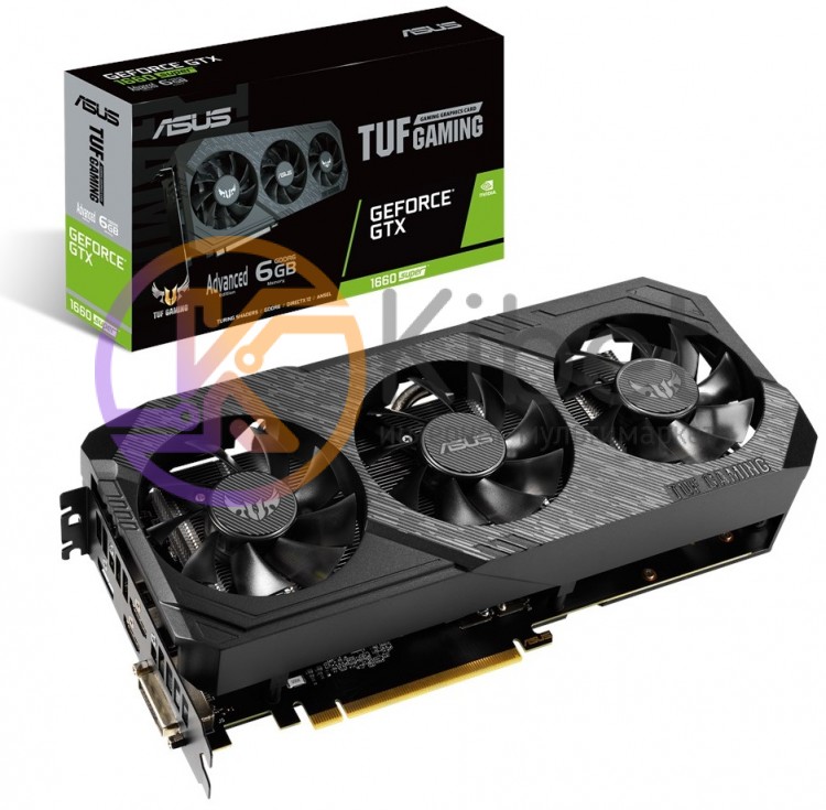 Видеокарта GeForce GTX 1660 SUPER, Asus, TUF GAMING X3 Advanced edition, 6Gb DDR