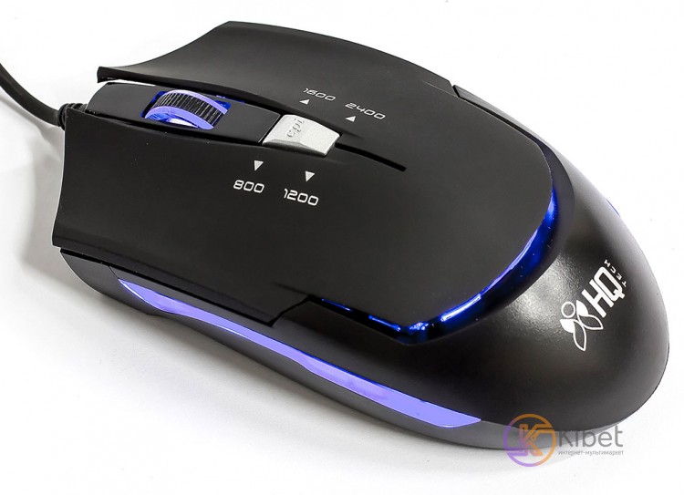 Мышь HQ-Tech HQ-MV G7 Black, Optical, USB, 2400 dpi, игровая, подсветка