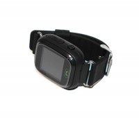 Детские часы Q100 с GPS Black, Wi-Fi модуль, сенсорный экран 1.22', GPS трекер (