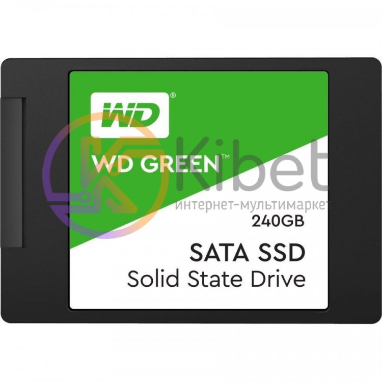 Твердотельный накопитель 240Gb, Western Digital Green, SATA3, 2.5', TLC, 540 465