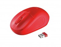 Мышь беспроводная Trust Primo, Red, оптическая, 1000 1600 dpi, 4 кнопки, гнездо