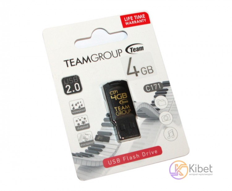 USB Флеш накопитель 4Gb Team C171 Black, TC1714GB01