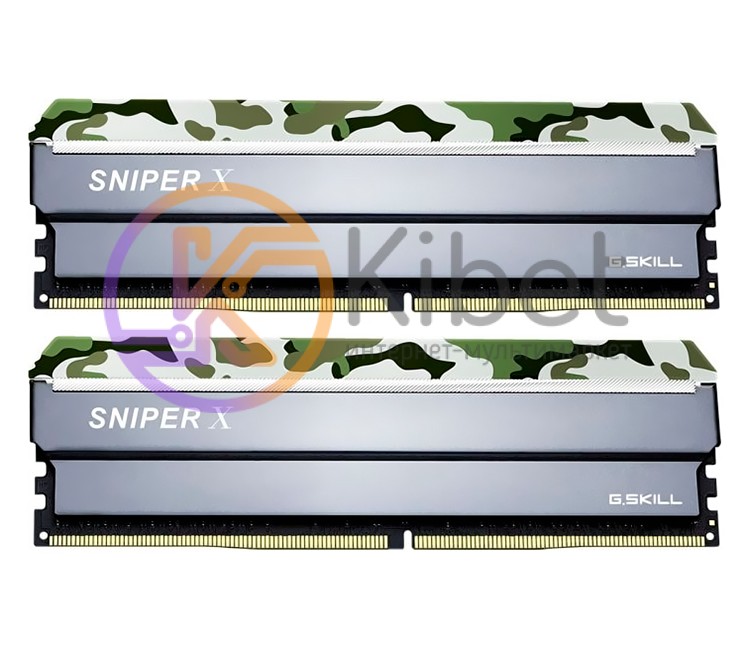 Модуль памяти 8Gb x 2 (16Gb Kit) DDR4, 2400 MHz, G.Skill Sniper X, Camo, 17-17-1