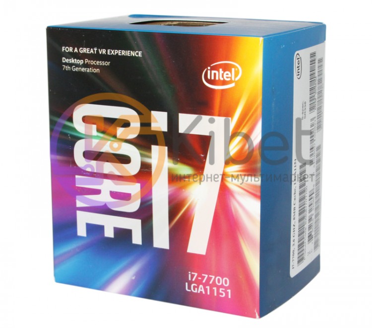 Процессор Intel Core i7 (LGA1151) i7-7700, Box, 4x3,6 GHz (Turbo Boost 4,2 GHz),