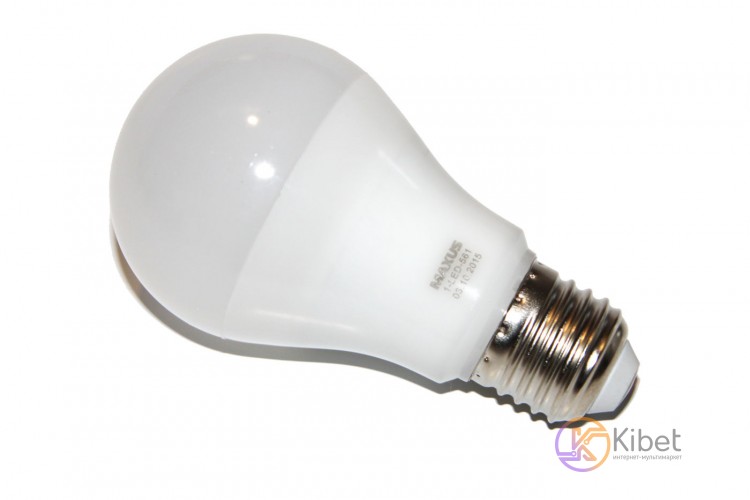 Лампа светодиодная E27, 10W, 3000K, A60, Maxus, 950 lm, 220V (1-LED-561-P)