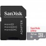 Карта памяти microSDHC, 32Gb, Class10 UHS-I, SanDisk Ultra Light, SD адаптер (SD