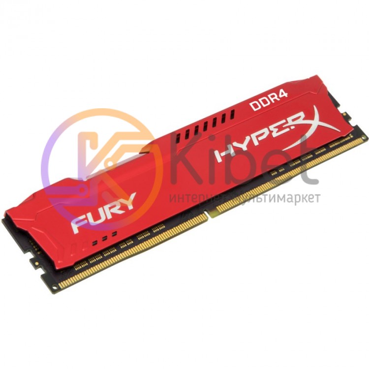 Модуль памяти 8Gb DDR4, 3466 MHz, Kingston HyperX Fury, Red, 19-23-23, 1.2V, с р