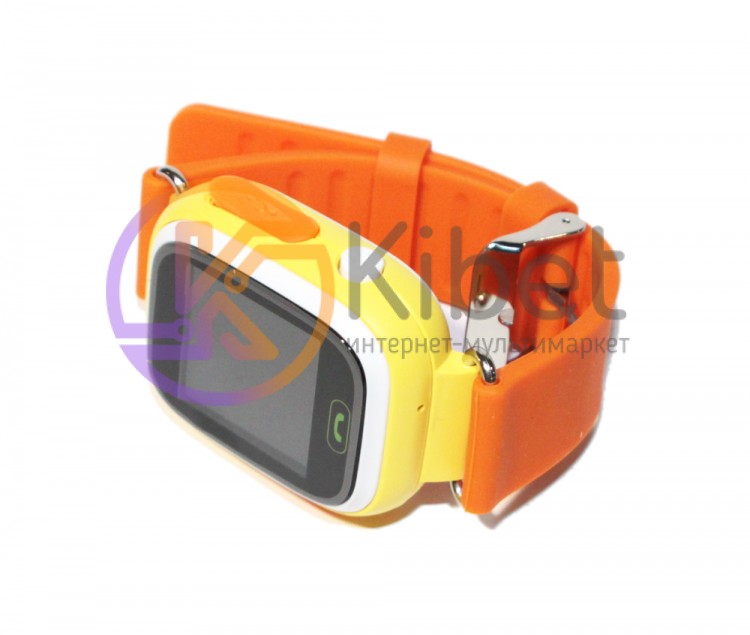 Детские часы Q100 с GPS Orange, Wi-Fi, сенсорный экран 1.22', GPS трекер (маяк д