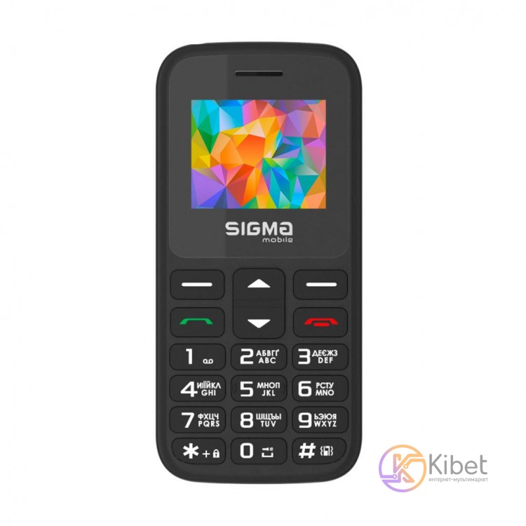 Мобильный телефон Sigma mobile Comfort 50 HIT2020 Black 'бабушкофон', 2 Mini-SIM