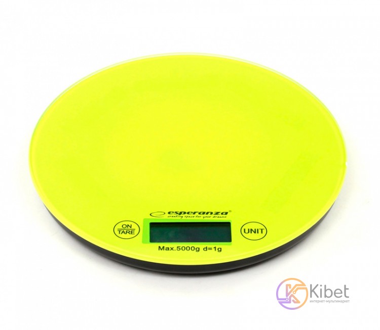 Весы кухонные Esperanza EKS003G Green, максимальный вес 5 кг, шаг 1 г, единицы и