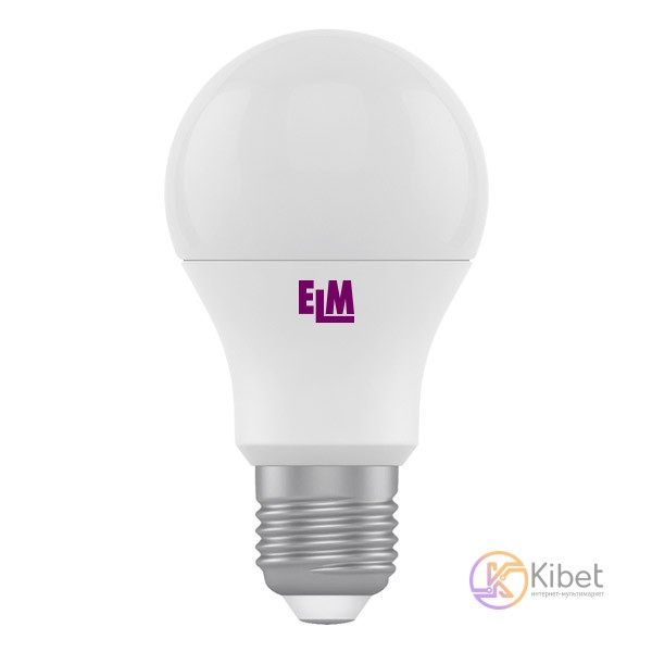 Лампа светодиодная E27, 8W, 4000K, B60, ELM, 660 lm, 220V (18-0024)