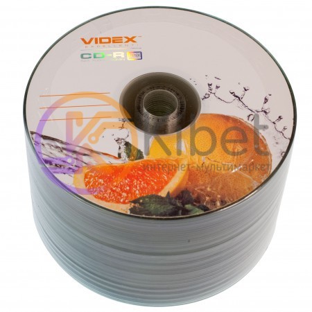 Диск CD-R 50 Videx 'Fresh Грейпфрут', 700Mb, 52x, Bulk Box