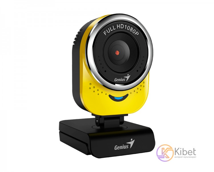 Web камера Genius QCam 6000 Full HD Yellow, 2.0 Mpx, 1920x1080, USB 2.0, встроен
