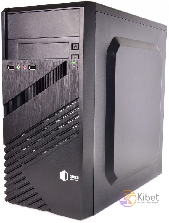 Корпус Qube QB05M Black, 400W, 120mm, Micro ATX Mini ITX, 3 x 3.5 mm, 1 x 5.25