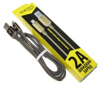 Кабель USB - Lightning, Grey, 1 м, Voltex Rubber, 2A