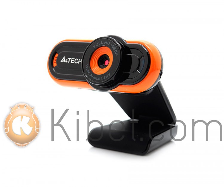 Web камера A4Tech PK-920H-2 Black Orange, 1.3 Mpx, 1920x1080, USB 2.0, встроенны