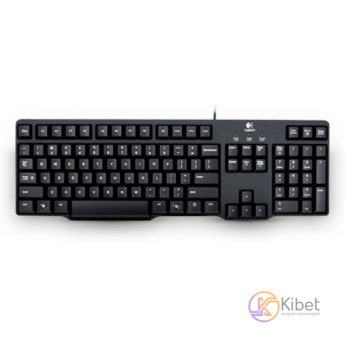Клавиатура Logitech K100 (920-003200) Black, PS 2, стандартная, русская раскладк