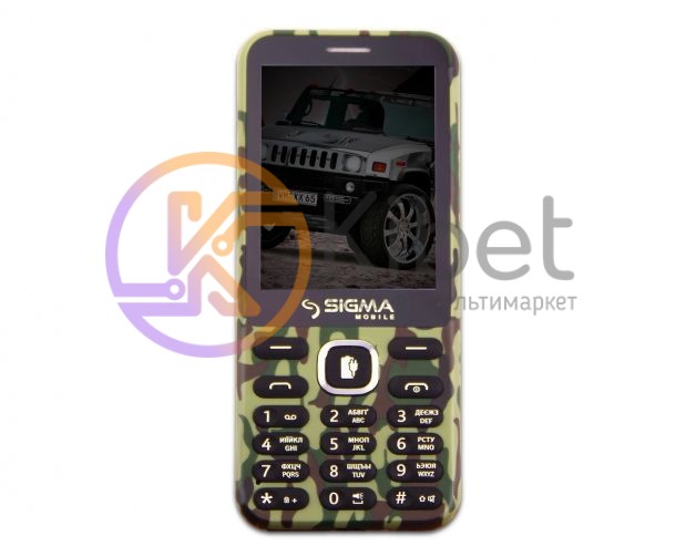 Мобильный телефон Sigma X-style 31 Power Khaki, 2 Mini-Sim, дисплей 2.8' цветной