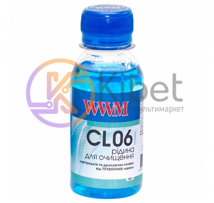 Жидкость чистящая WWM, для пигментных черных чернил, 100 мл (CL06-4)