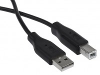 Кабель USB 2.0 (AM) - USB 2.0 (BM), 3.0 м, Black, 2E (2E-W-3169M3)