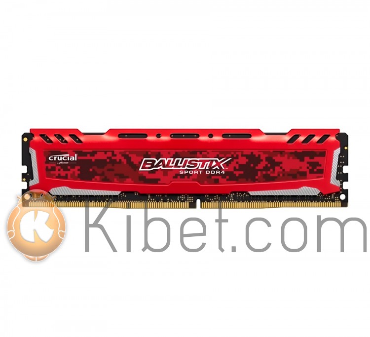 Модуль памяти 4Gb DDR4, 2666 MHz, Crucial Ballistix Sport LT Red, 16-18-18, 1.2V