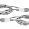 Кабель USB - Lightning, Verbatim, Silver, 2 шт: 1 м + 1 м, сертификация MFI (4