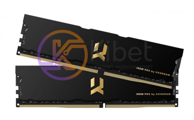 Модуль памяти 8Gb x 2 (16Gb Kit) DDR4, 3600 MHz, Goodram IRDM Pro, Black, 17-19-