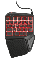 Клавиатура Trust GXT 888 Assa One Handed Gaming, Black, USB, для одной руки, 30