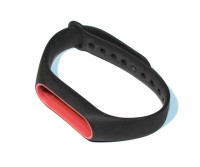 Ремешок для фитнес-браслета Xiaomi Mi Band 2 New black red