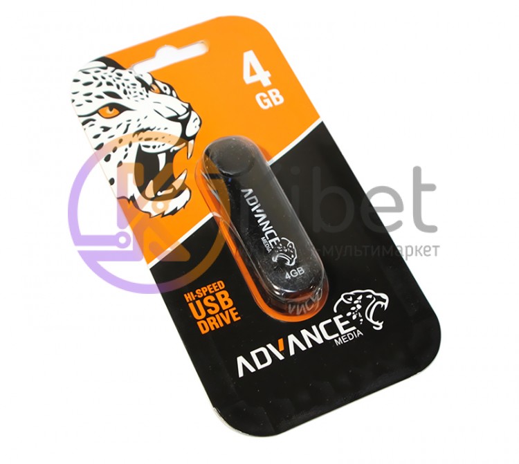 USB Флеш накопитель 4Gb Advance Media AD-001 Black