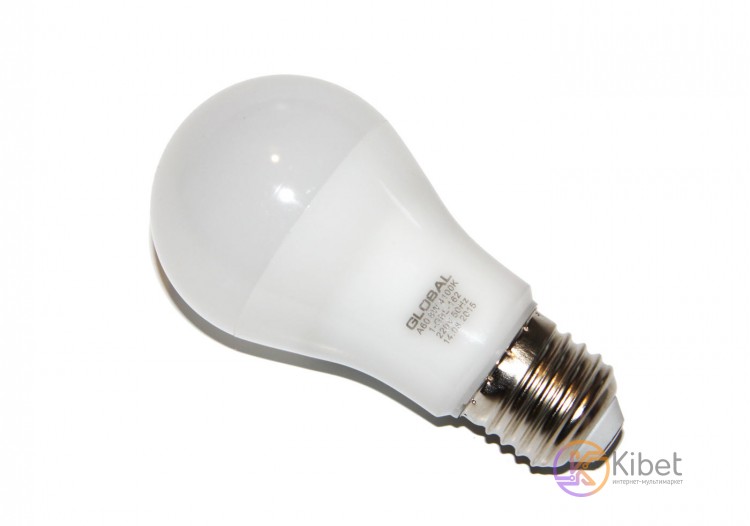 Лампа светодиодная E27, 8W, 4100K, A60, Global, 700 lm, 220V (1-GBL-162)