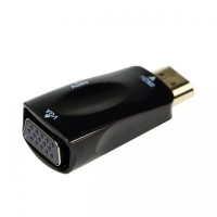 Адаптер HDMI (M) - VGA (F), Cablexpert, Black, аудиокабель для передачи стереозв