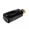 Адаптер HDMI (M) - VGA (F), Cablexpert, Black, аудиокабель для передачи стереозв