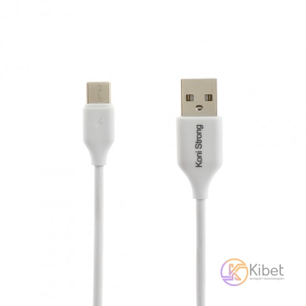 Кабель USB - microUSB, Koni Strong, White, 1 м (KS-59m)